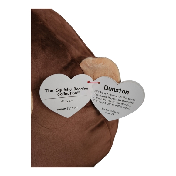 NWT - TY Squishy Beanies DUNSTON Brown Monkey 14" Large - Picture 3 of 5